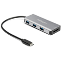 StarTech HB31C3ASDMB 3-Port 10Gbps USB C Hub with SD Card Reader - 3x USB-A & 1x SD Slot - Portable USB 3.2 Gen 2 Type C