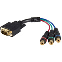 Startech HD15CPNTMF 6in HD15 to Component RCA Breakout Cable Adapter - M/F