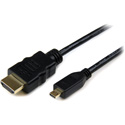 Photo of StarTech HDADMM3M High Speed HDMI Cable with Ethernet - HDMI to HDMI Micro - 3 Meters