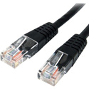 Photo of Startech M45PATCH10BK CAT5e Cable with Power-over-Ethernet Capability - Black Molded - 10 Foot