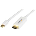StarTech MDP2HDMM1MW 3 ft Mini DisplayPort to HDMI cable - 4K