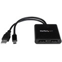 StarTech MSTMDP122DP MST Hub - Mini DisplayPort to 2-Port DisplayPort