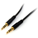 Photo of StarTech MU1MMS Slim 3.5mm Stereo Audio Cable - Male/Male - 1 Foot