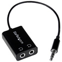 StarTech MUY1MFFADP Slim Mini Jack Headphone Splitter Cable Adapter - 3.5mm Male to 2x 3.5mm Female - Black
