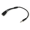 Photo of Startech MUY1MFFS Slim Stereo Splitter Cable - 3.5mm Male to 2x 3.5mm Female