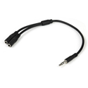 Photo of StarTech MUY1MFFS Slim Stereo Splitter Cable - 3.5mm Male to 2x 3.5mm Female