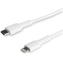StarTech RUSBCLTMM1MW 3.3 Foot USB C to Lightning Cable - White