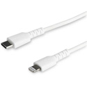 Photo of StarTech RUSBCLTMM2MW 6.6 Foot USB C to Lightning Cable - White