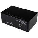 Photo of StarTech SV231DDVDUA 2 Port DVI VGA Dual Monitor KVM Switch USB with Audio & USB 2.0 Hub