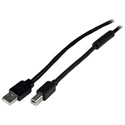 StarTech USB2HAB65AC USB 2.0 Type-A Male to Type-B Male Active Cable - 65 Foot