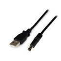 StarTech USB2TYPEN1M 1m USB to Type N Barrel 5V DC Cable - USB A to 5.5mm DC