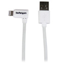 Photo of Startech USBLT2MWR Angled Lightning to USB Cable - 6ft White
