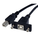 Startech USBPNLBFBM1 1ft Panel Mount USB Cable B to B -F/M