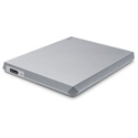 LaCie STHG1000400 Mobile External Hard Drive - USB-C/USB 3.0 - 1TB - Moon Silver