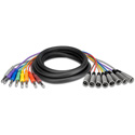 Hosa STX-802M 8-Channel Audio Snake 1/4-In TRS Male to 3-Pin XLR Male 6.6 Ft.