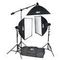 Smith-Victor K71 3-Light 2600-Watt Professional Studio Soft Box Kit