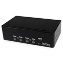 StarTech SV431DD2DUA 4 Port Dual DVI USB KVM Switch with Audio & USB 2.0 Hub