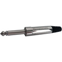 Photo of Switchcraft 297FL 1/4 Inch 3 Conductor Plug for 0.220 - 0.250 Cable - Nickel Handle with Flex Relief - Packaged