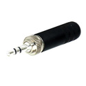 Switchcraft 35HDLBN 3.5MM Locking Stereo Plug Black Handle Nickel Plug - 0.290 Inch Cable Opening