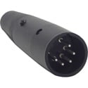 Photo of Switchcraft A5MB A-Series 5 Pin XLR Male Cable Mount - Silver Pins - Small Hole - Black