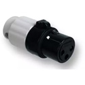 Photo of Switchcraft AAA3FBWWLP Low Profile 3 Position Female XLR Connector - Black with White Back