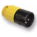 Photo of Switchcraft AAA3MBYYLP Low Profile 3 Position Male XLR Connector - Black with Yellow Back