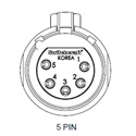 Switchcraft AAA5FZ 5 Pin XLR Female Cable Mount - Silver Pins / Nickel Metal