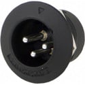 Photo of Switchcraft B Series B3MB Male 3-Pin Round Metal Shell XLR Panel Mount - Black Finish