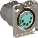 Photo of Switchcraft DE5F 5-Pin XLR Female Panel/Chassis Mount Connector - Nickel/Silver