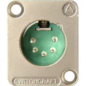 Switchcraft DE5M 5-Pin XLR Male Panel/Chassis Mount Connector - Nickel/Silver