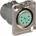 Photo of Switchcraft DE7F 7-Pin XLR Female Panel/Chassis Mount Connector - Nickel/Silver