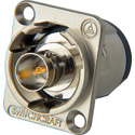 Photo of Switchcraft EHBNC2R EH Series 75 Ohm BNC Female Feedthru Jack Isolated Recessed Front - Nickel Finish