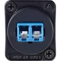 Photo of Switchcraft EHLC2 Duplex Singlemode Fiber LC-LC Panel Mount Coupler Black