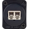 Photo of Switchcraft EHLC2M Duplex Multimode Fiber LC-LC Panel Mount Coupler - Black