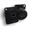 Switchcraft EHMDP2 EH Series Mini Displayport To Mini Displayport Feed-Thru Connector - Black Plastic Housing