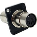 Photo of Switchcraft EHMIDI2B Midi Feed-Thru Panel Mount Connector - Female/Female - Black