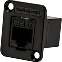 Photo of Switchcraft EHRJ45P6PKG EH Series RJ45 Cat 6 Feedthru Connector Unshielded - Individually Bagged with 4-40 Screws