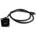 Photo of Switchcraft EHUSB31CFCMB EH Series USB-C to USB-C Chassis Mount Connector with 3 Foot Cable - Black