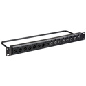 Photo of Switchcraft QGPK1DE8M8FB DE Series QG Panel XLR Patchbay - 8 Male & 8 Female - Black