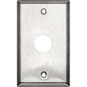 Switchcraft WP1S1 Wall Plate - 1 Gang - 1 E/EH Connector Hole - Non-Threaded Mounting Holes - Stainless Steel Finish