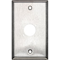 Photo of Switchcraft WP1S1 Wall Plate - 1 Gang - 1 E/EH Connector Hole - Non-Threaded Mounting Holes - Stainless Steel Finish