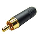 Photo of Switchcraft 3502ABAU Longbody RCA Male Black/Gold