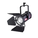 SWIT FL-C100 100 Watt DMX 5600k Daylight Fanless Studio Fresnel Light with 4-Leaf Metal Barn Doors & Yoke Bracket