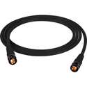 Laird T1505-BB-50-BK Belden 1505A RG59 w/ Trompeter UPL2000 Black & Gold BNC Cable - 50 Foot Black