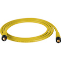 Photo of Laird T1694-B-B-10-YW Belden 1694A RG6 w/ Trompeter UPL2000 Black & Gold 3G-SDI BNC Cable - 10 Foot Yellow