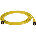 Photo of Laird Belden 1694A RG6 w/ Trompeter UPL2000 Black & Gold 3G-SDI BNC Cable - 75 Foot Yellow