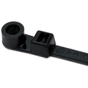 Photo of HellermannTyton T30MR0C2 Black Screw Mount Tie - 6.3 Inch - 100 Pack