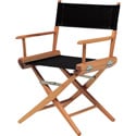 Med Directors Chair - Natural Frame / Black Canvas