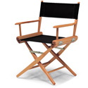 Photo of 34in Table Height Directors Chair Natural Wood Frame with Black Canvas