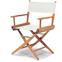 Photo of Telescope Casual 60 / 3REC-6C Table Height Directors Chair - Natural Wood Frame with White Canvas